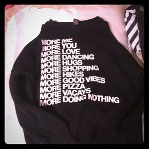 A long sleeve and off the shoulder